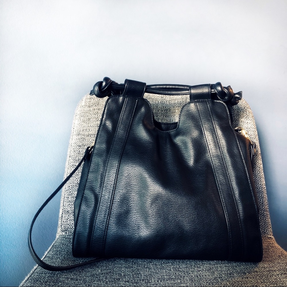 Anthropologie Terrance Knotted leather handbag